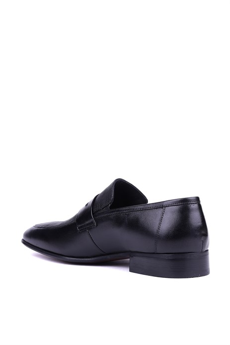 Fosco - Hakiki Deri Siyah Renk Erkek Klasik Ayakkabı - 2061 