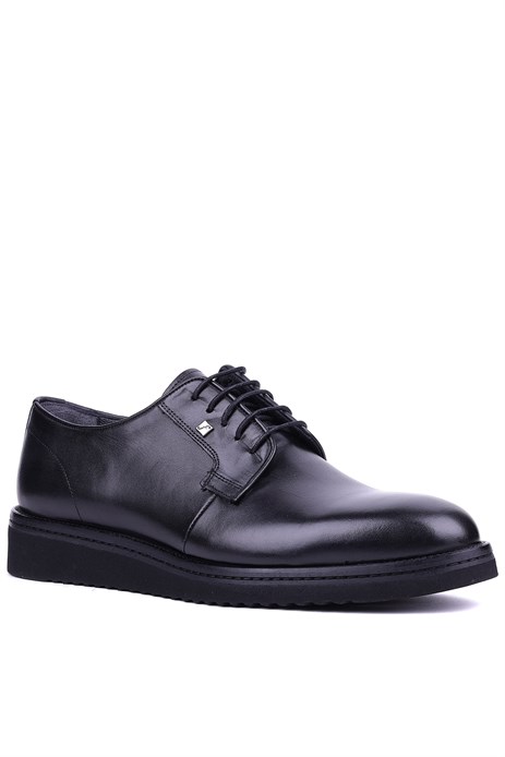 Fosco - Hakiki Deri Siyah Renk Günlük Erkek Ayakkabı - 2980