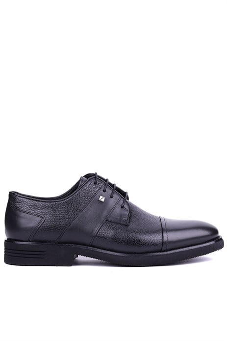 Fosco - Hakiki Deri Siyah Renk Klasik Erkek Ayakkabı - 3258