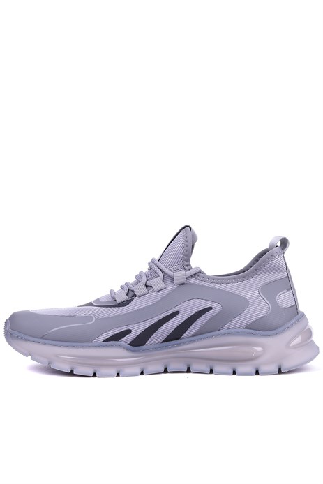Guja - Hakiki Deri - Tekstil Gri Renk Erkek Sneaker - 900-519