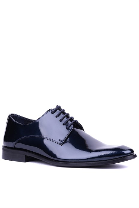Shoetle - Hakiki Rugan Deri Lacivert Renk Klasik Erkek Ayakkabı - 900-4804