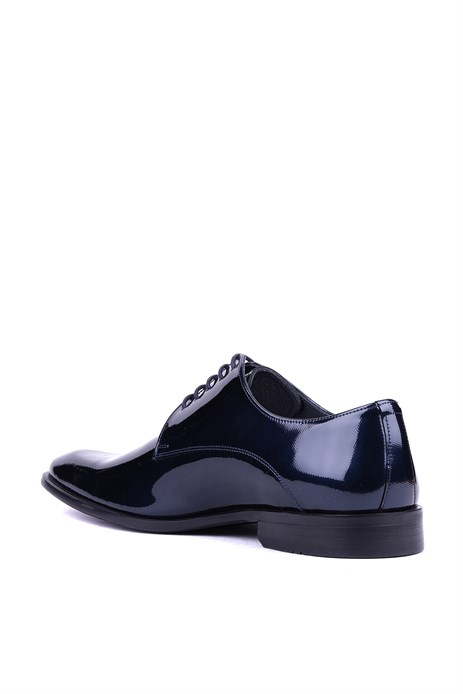 Shoetle - Hakiki Rugan Deri Lacivert Renk Klasik Erkek Ayakkabı - 900-4804