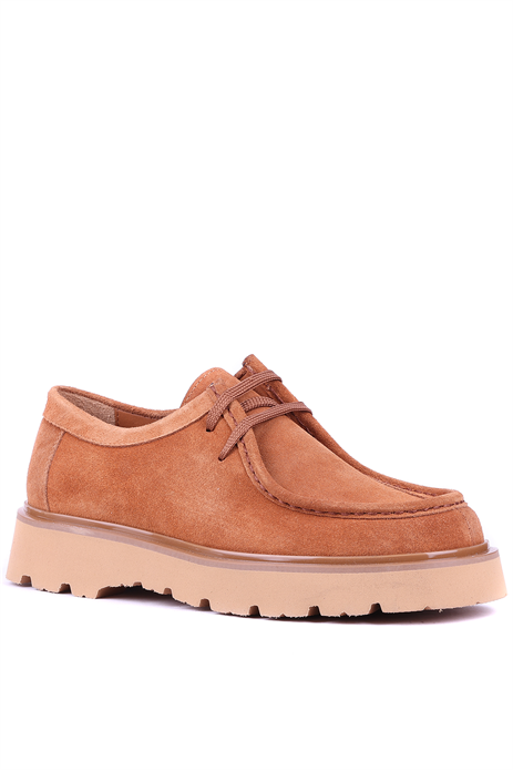 Shoetle - Hakiki Süet Deri Taba Rengi Günlük Erkek Ayakkabı - 666-10-114