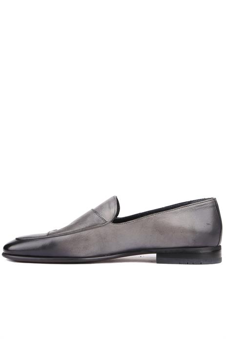Shoetyle - Gri Deri Tokalı Erkek Klasik Ayakkabı 250-2300