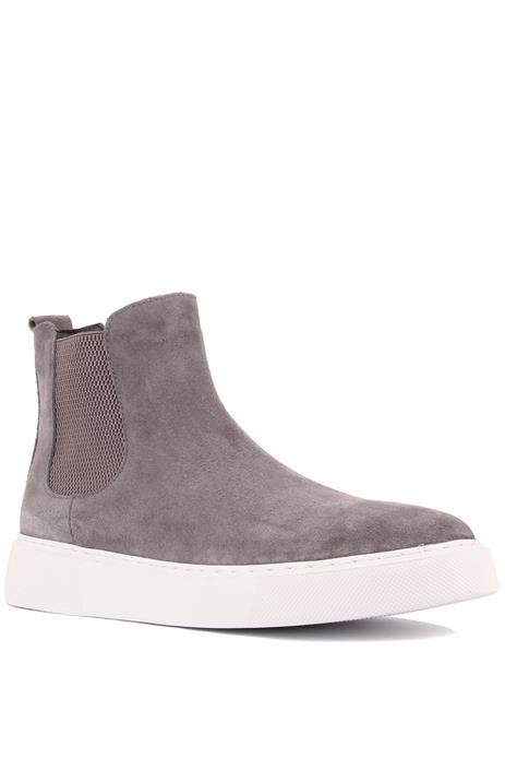 Shoetyle - Gri Hakiki Deri Süet Erkek Chelsea Bot   250-041 