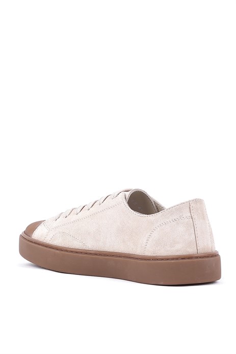 Shoetyle - Hakiki Deri Bej Rengi Erkek Sneaker - 666-03-80 