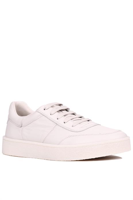 Shoetyle - Bej Renk Hakiki Deri Bağcıklı Erkek Sneaker 666-4404
