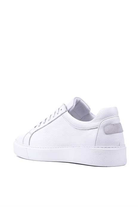 Shoetyle - Hakiki Deri Beyaz Renk Erkek Sneaker - 250-1400