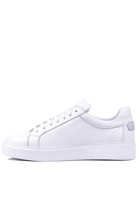 Shoetyle - Hakiki Deri Beyaz Renk Erkek Sneaker - 250-1400