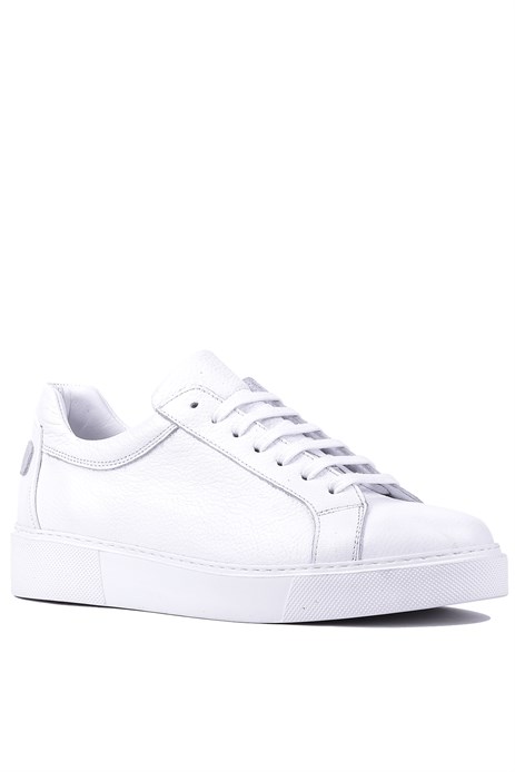 Shoetyle - Hakiki Deri Beyaz Renk Erkek Sneaker - 250-1400