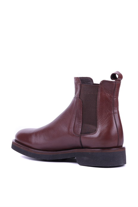 Shoetyle - Hakiki Deri Kahverengi Erkek Chelsea Bot - 666-21-51