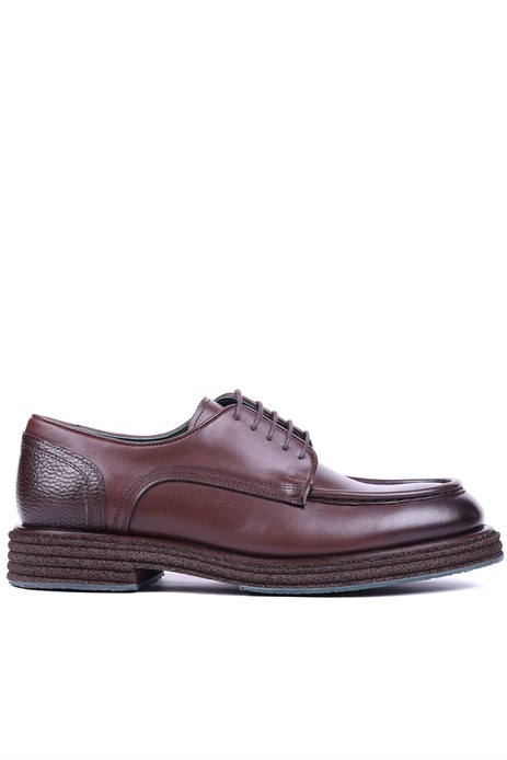 Shoetyle - Hakiki Deri Kahverengi Günlük Erkek Ayakkabı - 250-760-01