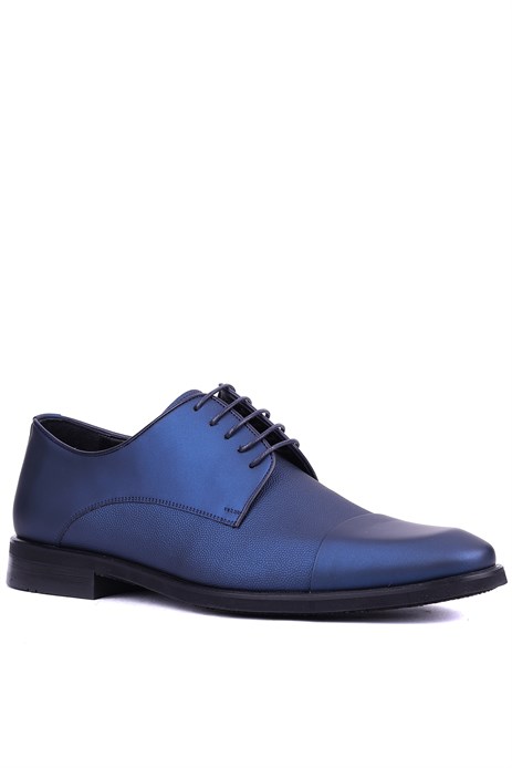 Shoetyle - Hakiki Deri Lacivert Renk Erkek Klasik Ayakkabı - 900-2474