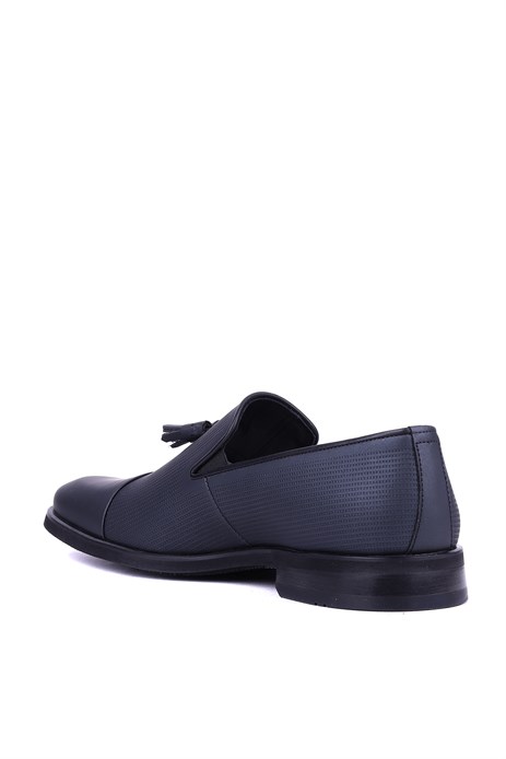 Shoetyle - Hakiki Deri Mat Siyah Erkek Klasik Ayakkabı - 900-4702