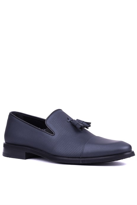 Shoetyle - Hakiki Deri Mat Siyah Erkek Klasik Ayakkabı - 900-4702