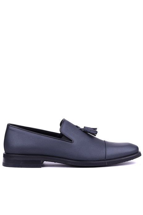 Shoetyle - Hakiki Deri Mat Siyah Erkek Klasik Ayakkabı - 900-4702