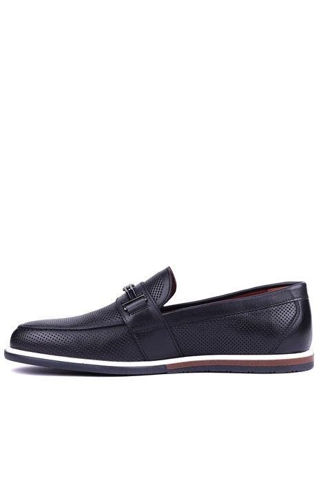 Shoetyle - Hakiki Deri Siyah Renk Erkek Loafer - 900-5219