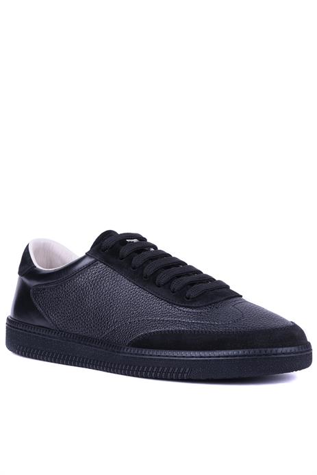 Shoetyle - Siyah Renk Hakiki Deri Bağcıklı Erkek Günlük Ayakkabı 666-1098 