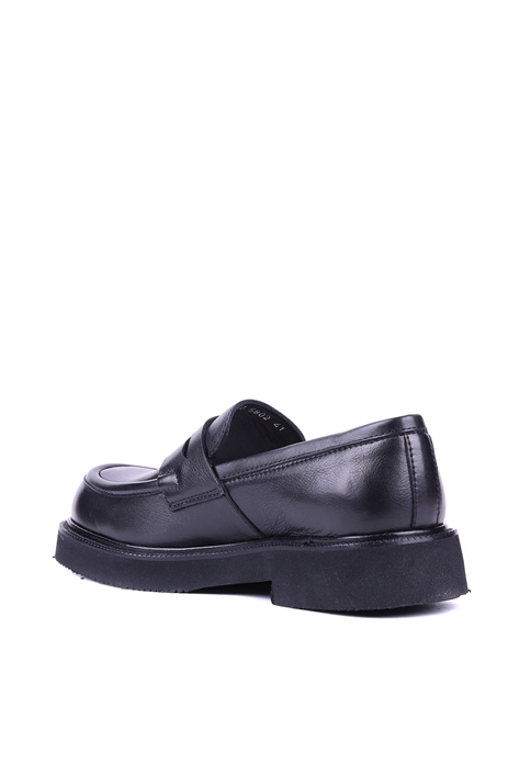 Shoetyle - Hakiki Deri Siyah Renk Erkek Loafer - 666-58-02 