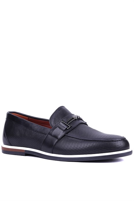 Shoetyle - Hakiki Deri Siyah Renk Erkek Loafer - 900-5219