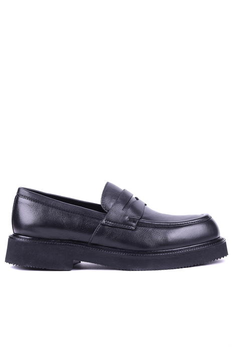 Shoetyle - Hakiki Deri Siyah Renk Erkek Loafer - 666-58-02 