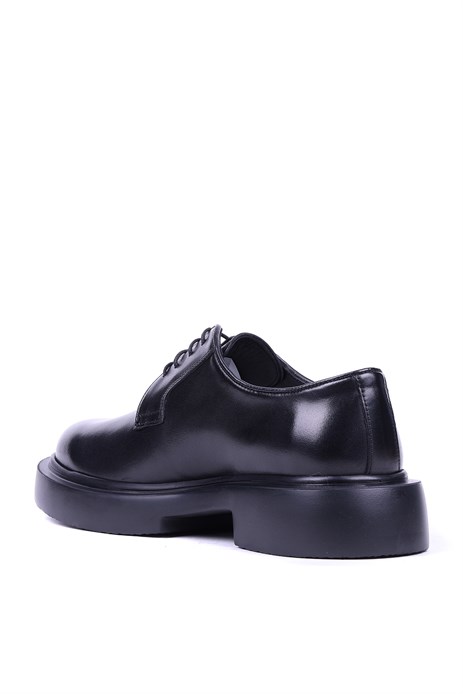 Shoetyle - Hakiki Deri Siyah Renk Günlük Erkek Ayakkabı - 250-12-450