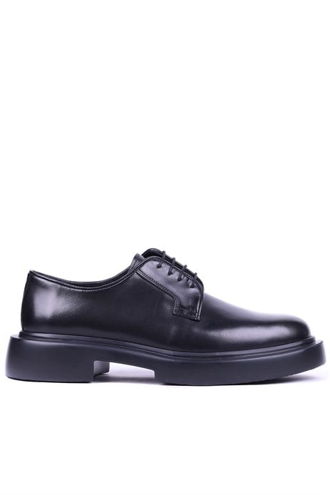 Shoetyle - Hakiki Deri Siyah Renk Günlük Erkek Ayakkabı - 250-12-450
