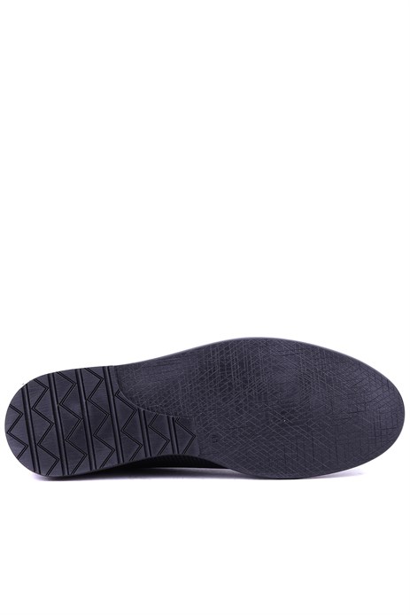 Shoetyle - Hakiki Deri Siyah Renk Günlük Erkek Ayakkabı - 900-5089