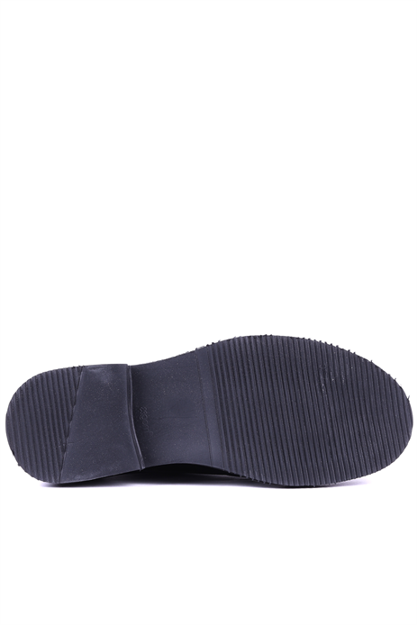 Shoetyle - Hakiki Deri Siyah Renk Kısa Erkek Bot - 666-58-04