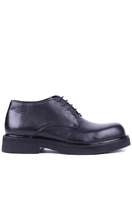 Shoetyle - Hakiki Deri Siyah Renk Kısa Erkek Bot - 666-58-04