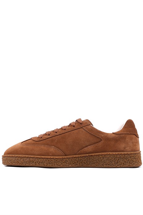 Shoetyle - Hakiki Deri Taba Rengi Erkek Sneaker - 666-1094 