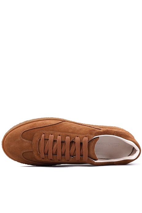 Shoetyle - Hakiki Deri Taba Rengi Erkek Sneaker - 666-1094 