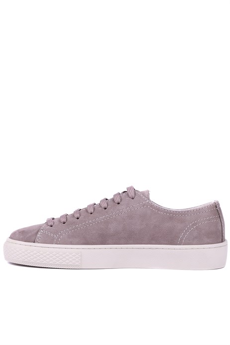 Shoetyle - Hakiki Nubuk Deri Gri Renk Erkek Sneaker - 666-0386