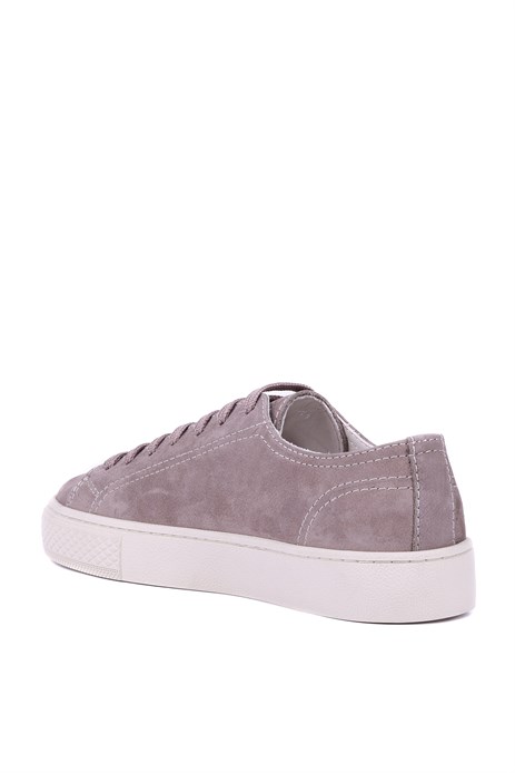 Shoetyle - Hakiki Nubuk Deri Gri Renk Erkek Sneaker - 666-0386