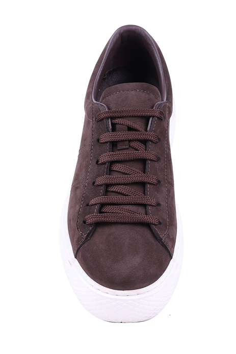 Shoetyle - Hakiki Nubuk Deri Kahverengi Erkek Sneaker - 666-01-0346