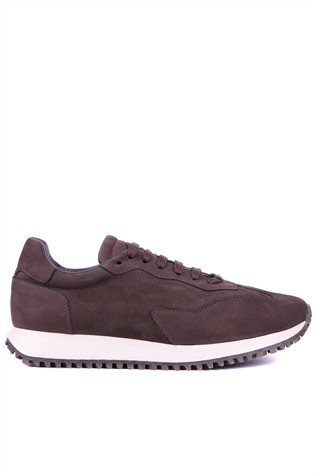 Shoetyle - Hakiki Nubuk Deri Kahverengi Erkek Sneaker - 666-02-18