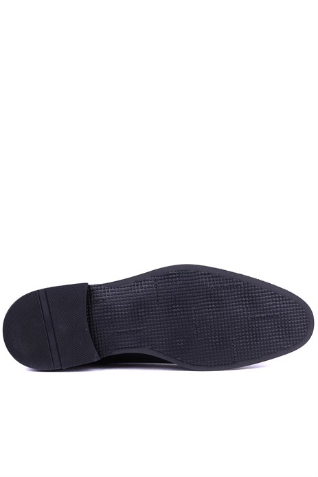 Shoetyle - Hakiki Rugan Deri Siyah Renk Klasik Erkek Ayakkabı - 900-3710