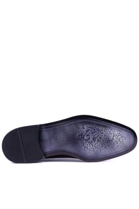 Shoetyle - Hakiki Rugan Deri Siyah Renk Erkek Klasik Ayakkabı - 900-4804