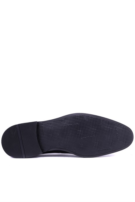 Shoetyle - Hakiki Rugan Deri Siyah Renk Klasik Erkek Ayakkabı - 900-4702