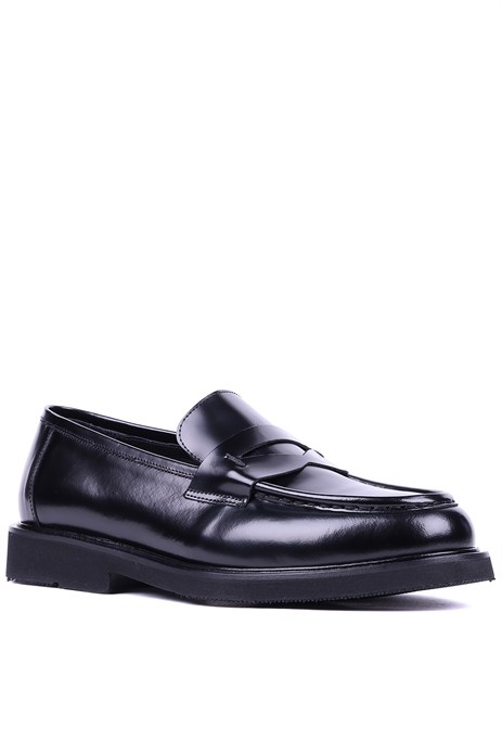 Shoetyle - Hakiki Siyah Açma Deri Erkek Loafer - 250-1975