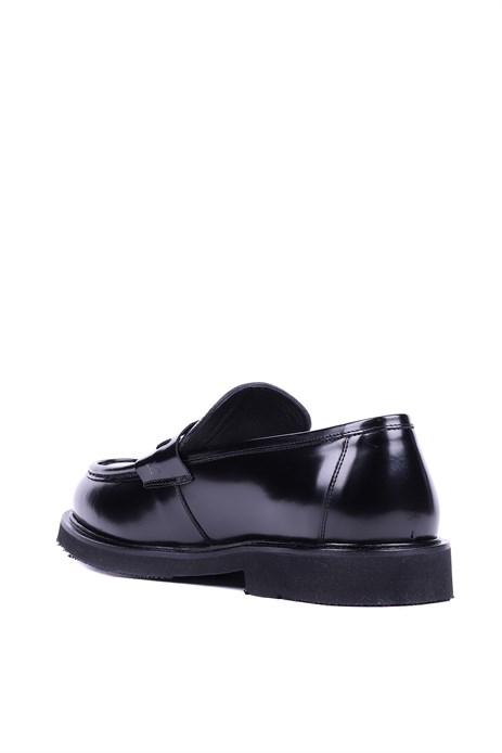 Shoetyle - Hakiki Siyah Açma Deri Erkek Loafer - 250-1975