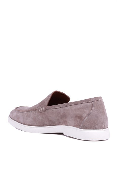 Shoetyle - Hakiki Süet Deri Bej Rengi Erkek Loafer - 115-K664