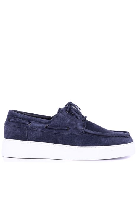 Shoetyle - Hakiki Süet Deri Lacivert Renk Günlük Erkek Ayakkabı - 115-K512-1065 