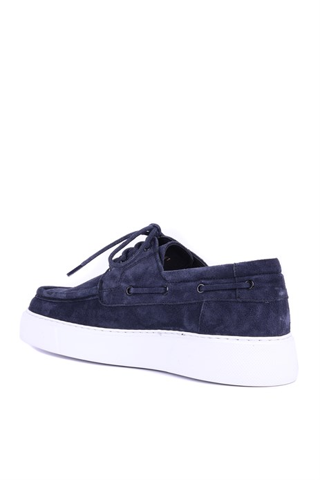 Shoetyle - Hakiki Süet Deri Lacivert Renk Günlük Erkek Ayakkabı - 115-K512-1065 