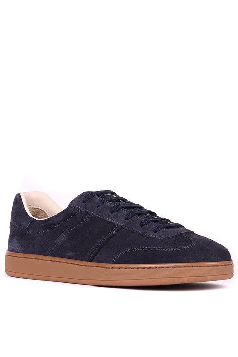 Shoetyle - Hakiki Süet Deri Lacivert Renk Erkek Sneaker - 666-SH-10-129