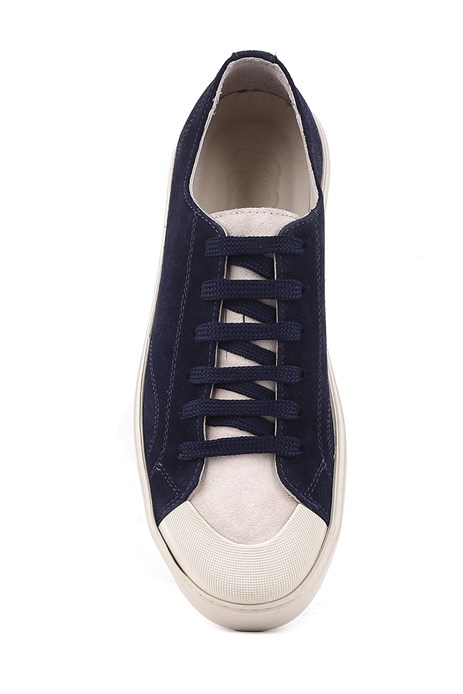 Shoetyle - Hakiki Süet Deri Lacivert Renk Erkek Sneaker - 666-01-03 