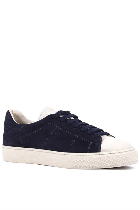 Shoetyle - Hakiki Süet Deri Lacivert Renk Erkek Sneaker - 666-03-80