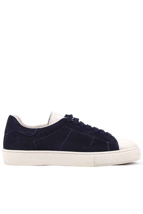 Shoetyle - Hakiki Süet Deri Lacivert Renk Erkek Sneaker - 666-03-80
