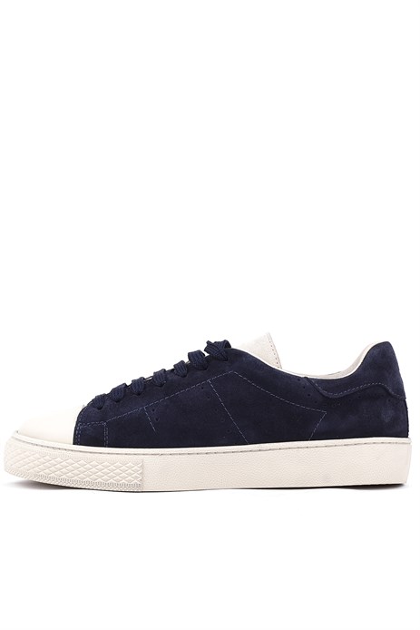 Shoetyle - Hakiki Süet Deri Lacivert Renk Erkek Sneaker - 666-03-80