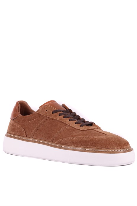 Shoetyle - Hakiki Süet Deri Taba Rengi Bağcıklı Günlük Erkek Ayakkabı - 250-3001
